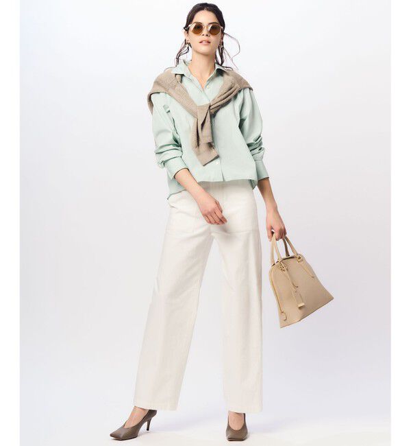 23区「【CLASSY.6月号掲載/洗える】ピュアリネンバルキー Vネックニット」|ニット・セーター|