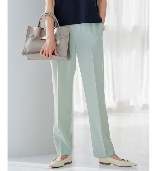 23区「【新色追加/洗える】2WAYストレッチツイル ドロスト パンツ」|その他|ミント系