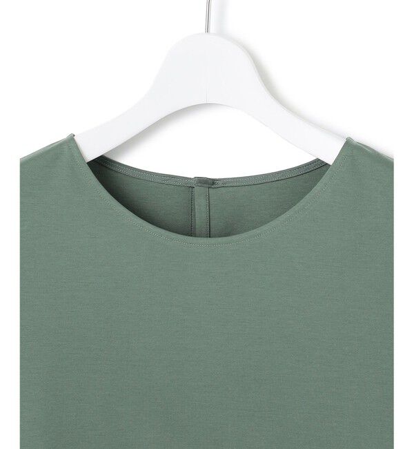 23区「【洗える】シルエットスムースコンビ バックフレア カットソー」|Tシャツ・カットソー|