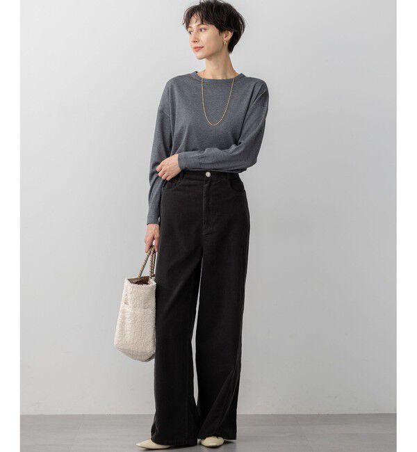 23区「【滝沢眞規子さん着用/洗える】コットン コーデュロイ ワイド パンツ」|その他|