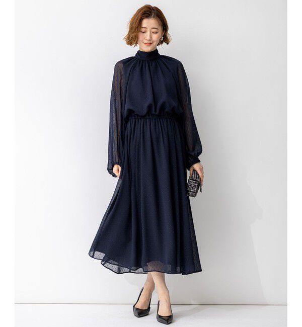 23区「【好評につき一部追加予約/APPLAUDIR】ドットクレープシフォン ドレス」|ドレス|