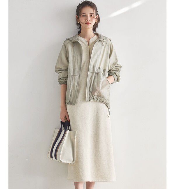 23区「【SLOW/一部店舗限定】ハイゲージテリー ハーフジップ ワンピース」|ワンピース|アイボリー系