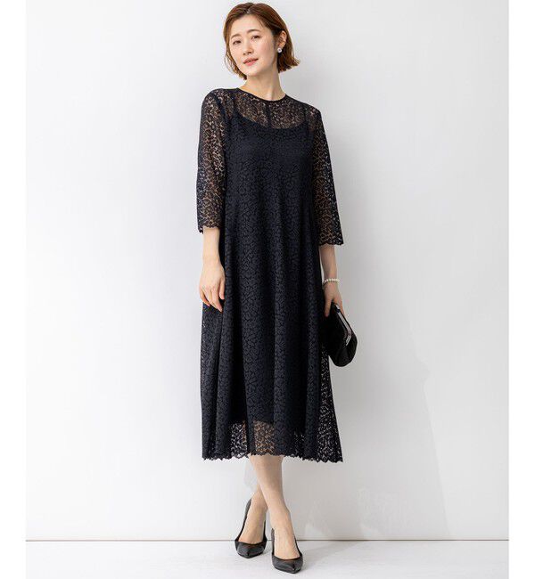 23区「【APPLAUDIR】ニュアンスフラワーレース ドレス」|ドレス|