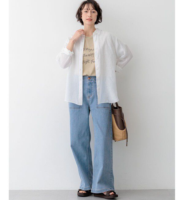 23区「【見上愛さん着用】23区 Summer DENIM ベイカーパンツ」|デニム|