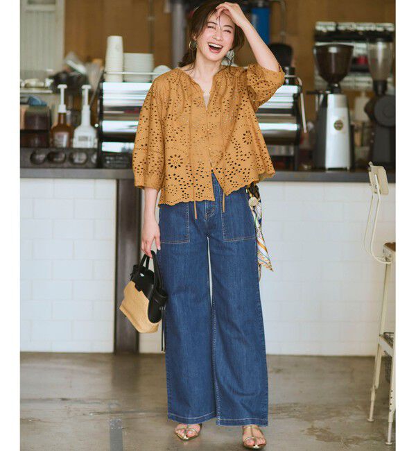 23区「【見上愛さん着用】23区 Summer DENIM ベイカーパンツ」|デニム|