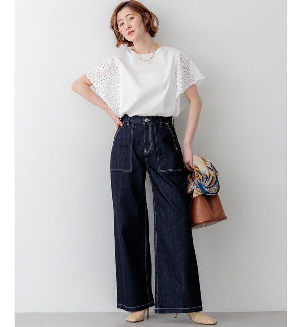 23区「【見上愛さん着用】23区 Summer DENIM ベイカーパンツ」|デニム|