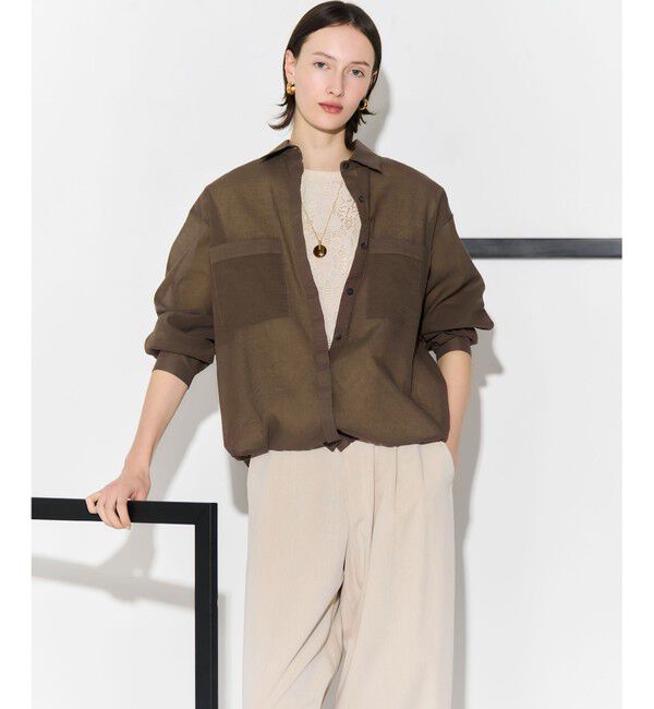 23区「コードエンブロイダリージャージー フレンチスリーブ カットソー」|Tシャツ・カットソー|