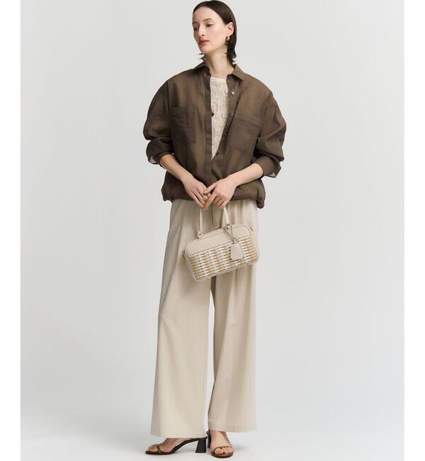 23区「コードエンブロイダリージャージー フレンチスリーブ カットソー」|Tシャツ・カットソー|