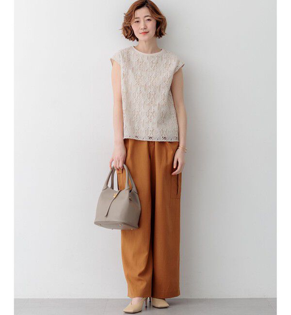 23区「コードエンブロイダリージャージー フレンチスリーブ カットソー」|Tシャツ・カットソー|