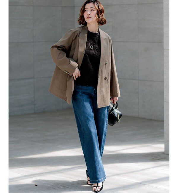 23区「コードエンブロイダリージャージー フレンチスリーブ カットソー」|Tシャツ・カットソー|