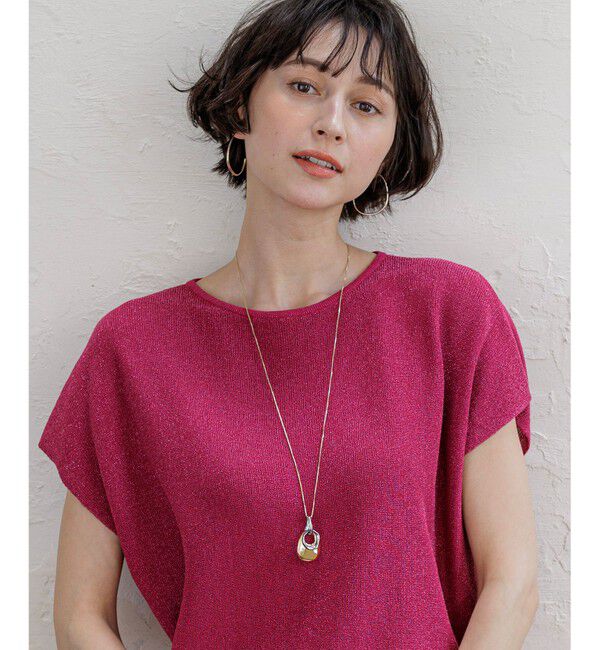 23区「メタルドロップ＆リング ネックレス」|ネックレス|ゴールド系