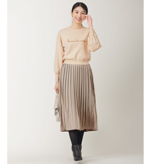 ANY SIS「【洗える】ロゴ刺繍 ニット」|ニット・セーター|