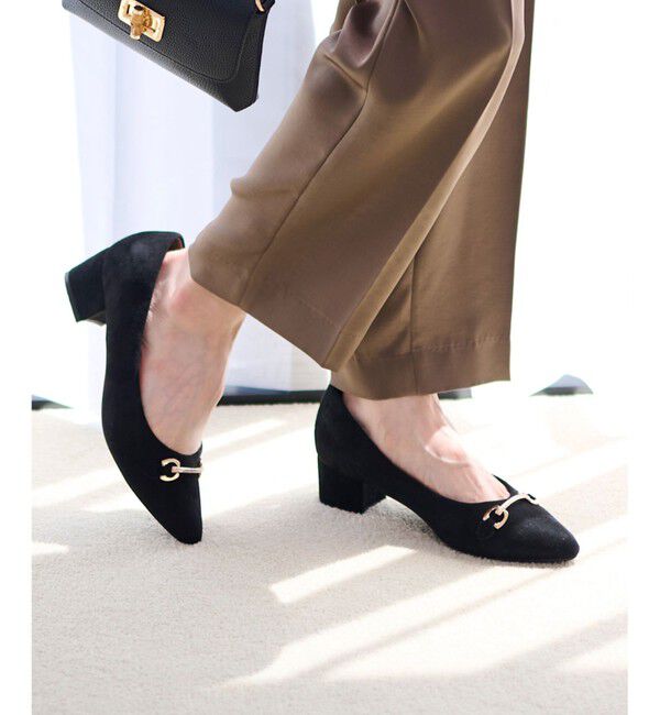 any SiS「【23.0cm~24.0cm】ストーンビット パンプス」|パンプス|ブラック