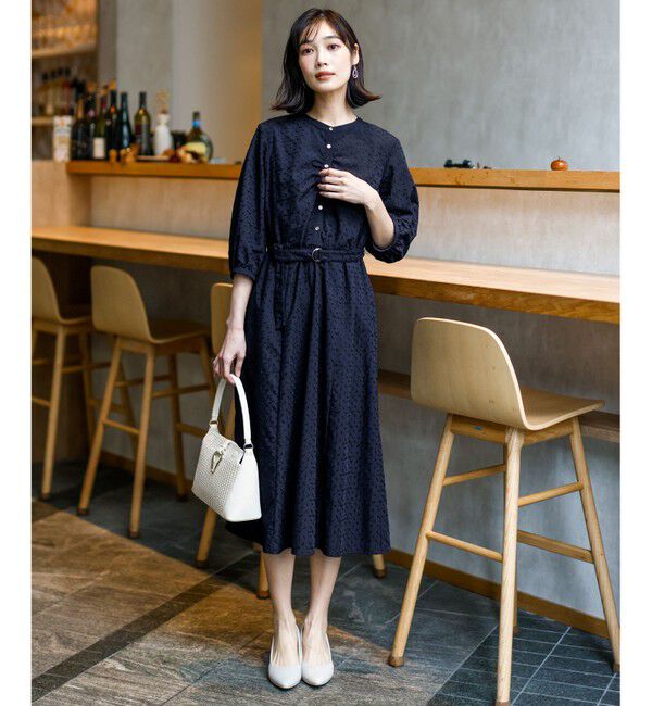 ANY SIS「エンブロイダリー ワンピース」|ワンピース|ネイビー