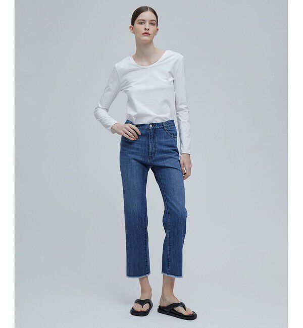 BEIGE,「【洗える】VICTOR / カットオフデニム」|デニム|