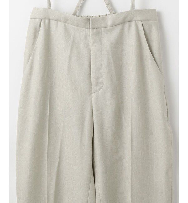  「リネンタッチテーパードパンツ」|チノ|