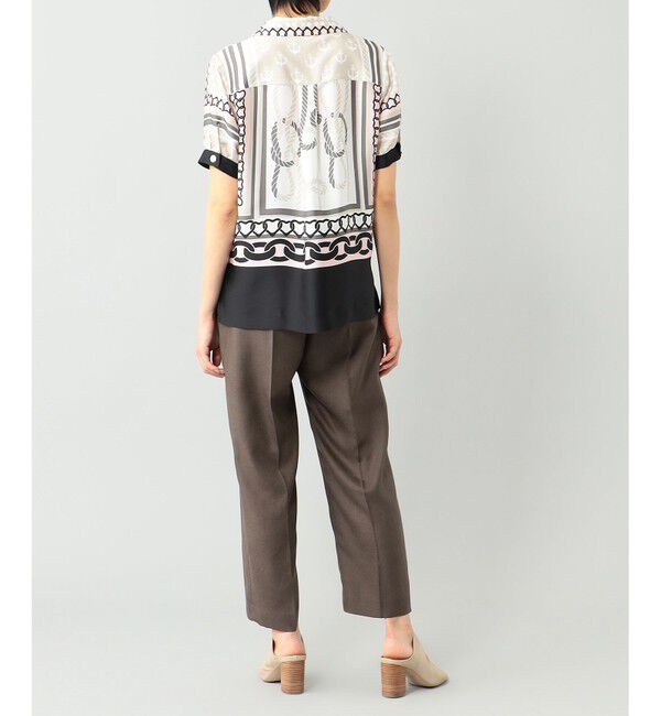  「リネンタッチテーパードパンツ」|チノ|