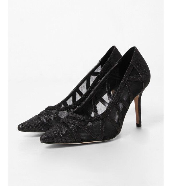 GRACE CONTINENTAL「ラインパターンパンプス」|パンプス|ブラック