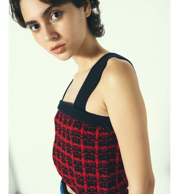 Diagram「チェックニットビスチェ」|カーディガン|