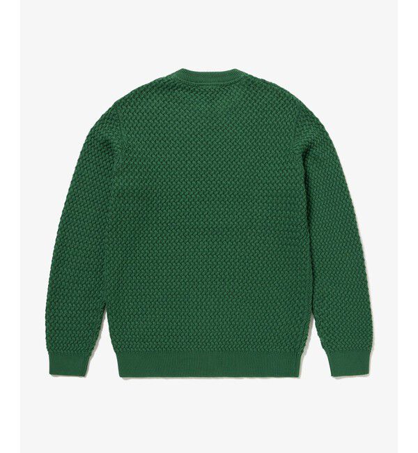 ローゲージ バスケット編み ニットクルーネックセーター（LACOSTE