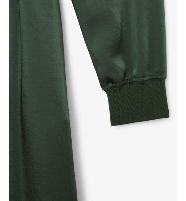 LACOSTE「サイドスリット シャイニーツイルロングドレス ハーフジップワンピース」|ワンピース|