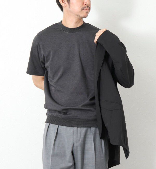 NOLLEY'S goodman「《ビジカジ対応》セミシルケットスムース ボーダードレスTシャツ 25SS」|Tシャツ・カットソー|