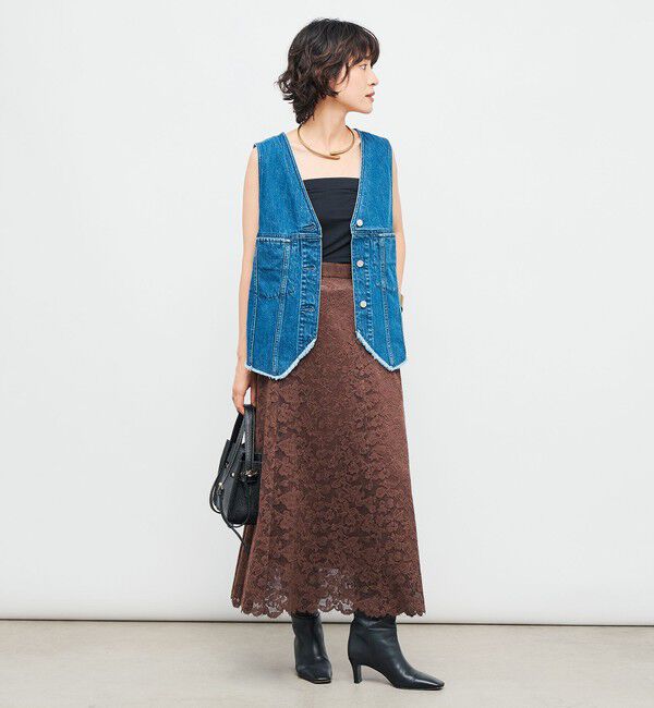 NOLLEY'S「ウォッシャブルレースマーメイドスカート」|スカート|