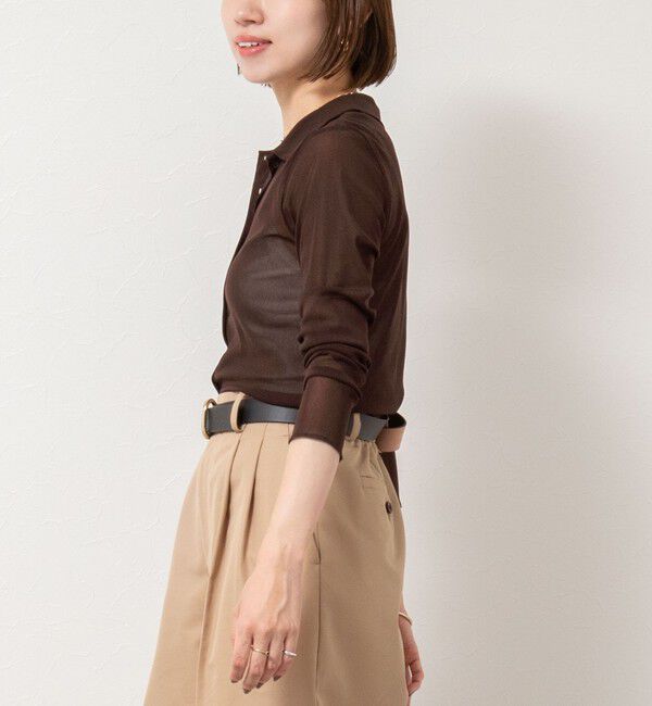 NOLLEY'S「チュール衿付きカットカーディガン」|カーディガン|