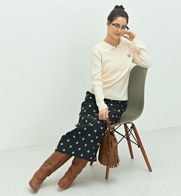 NOLLEY'S「《手洗い可能》ポロ衿リブプルオーバーニット」|ニット・セーター|