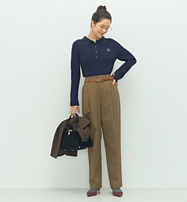 NOLLEY'S「《手洗い可能》ポロ衿リブプルオーバーニット」|ニット・セーター|