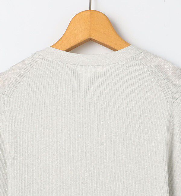 NOLLEY'S「《手洗い可能》リブ斜め柄Vネックカーディガン」|カーディガン|