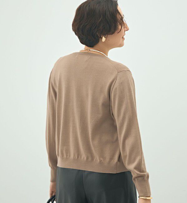 NOLLEY'S sophi「《アンサンブル対応》《手洗い可能》ウール100クルーネックカーディガン」|カーディガン|