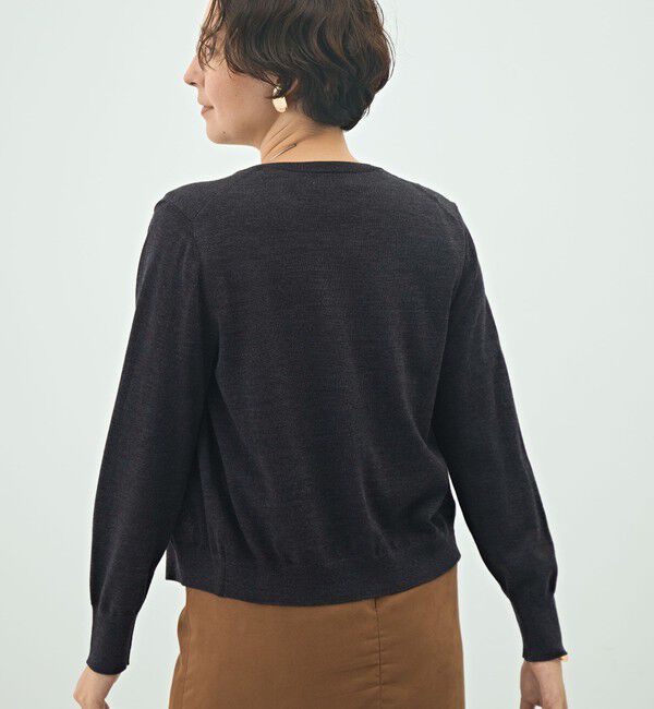 NOLLEY'S sophi「《アンサンブル対応》《手洗い可能》ウール100クルーネックカーディガン」|カーディガン|