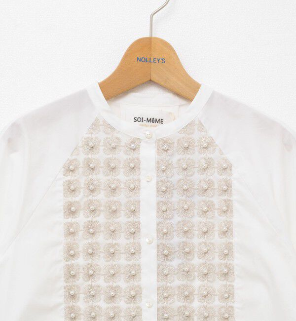 NOLLEY'S「【SOI-MeME/ソワメム】パールラメレースブラウス」|シャツ・ブラウス|
