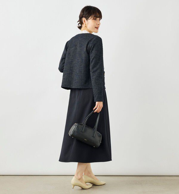 NOLLEY'S「ウォッシャブルツィーディージャージジャケット」|ノーカラージャケット|