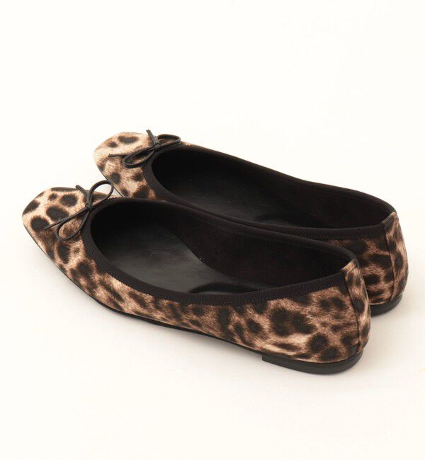 NOLLEY'S「【NOLLEYS/ノーリーズ】スクエアトゥレオパードバレエシューズ」|バレエシューズ|