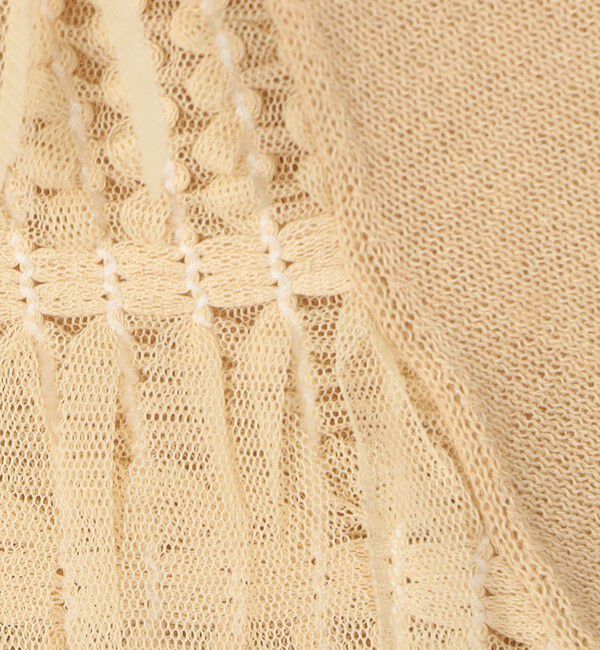 NOLLEY'S「《手洗い可能》チュールフリンジVネックカーディガン」|カーディガン|