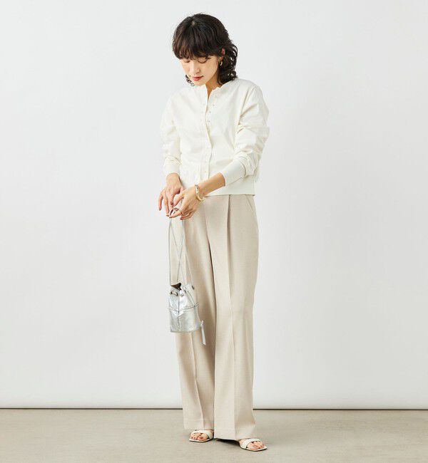 NOLLEY'S「《手洗い可能》コットンテックスクルーネックカーディガン」|カーディガン|