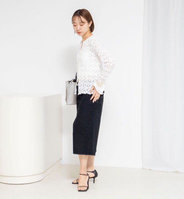 NOLLEY'S sophi「ウォッシャブルストレッチレース両前カーディガン」|カーディガン|