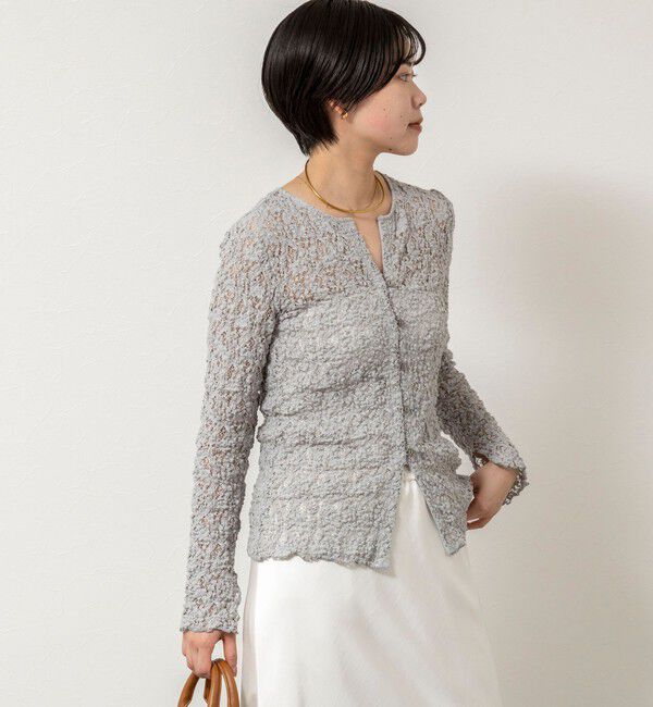 NOLLEY'S sophi「ウォッシャブルストレッチレース両前カーディガン」|カーディガン|