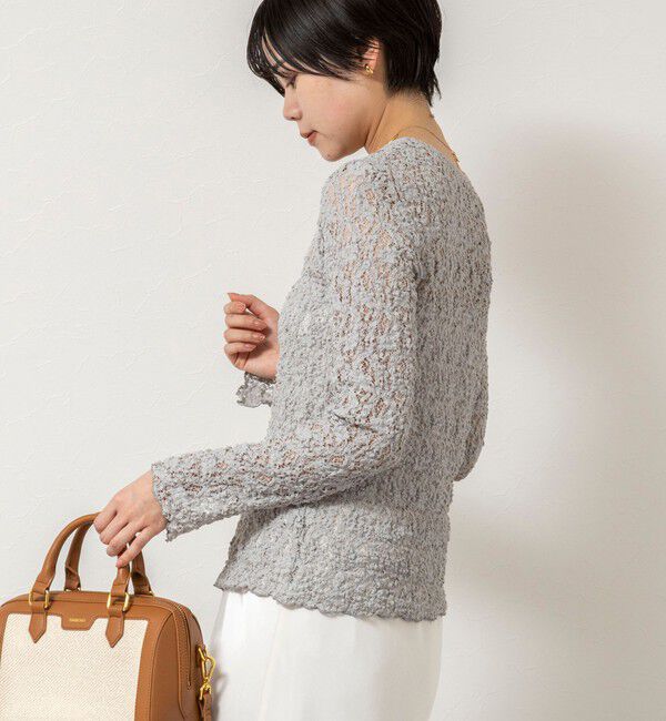 NOLLEY'S sophi「ウォッシャブルストレッチレース両前カーディガン」|カーディガン|