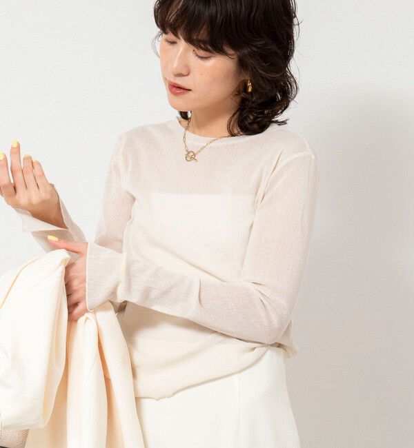 NOLLEY'S sophi「ウォッシャブルラメチュールロンＴ」|Tシャツ・カットソー|