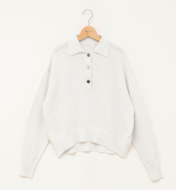 NOLLEY'S「《手洗い可能》ギマコットンポロ襟プルオーバー」|ニット・セーター|