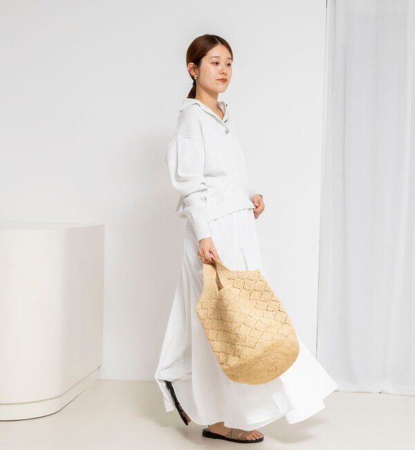 NOLLEY'S「《手洗い可能》ギマコットンポロ襟プルオーバー」|ニット・セーター|