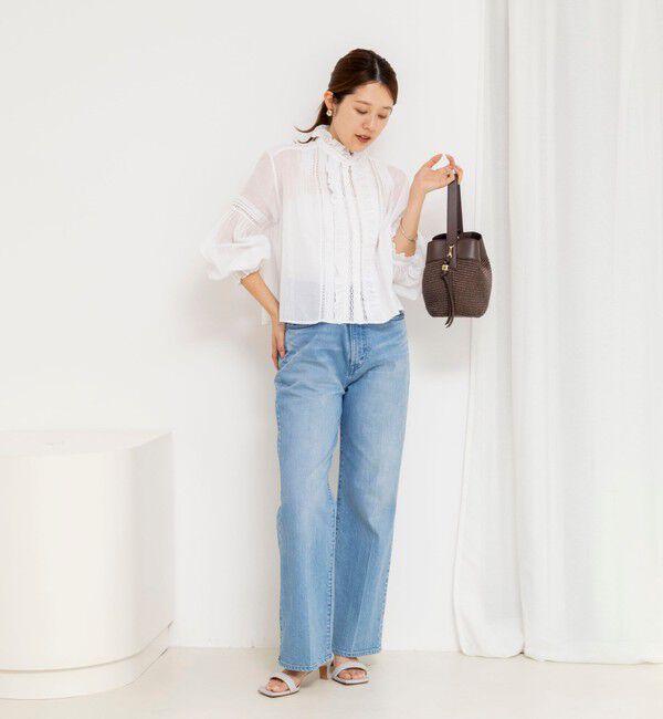 NOLLEY'S sophi「【MARILYN MOON】sheer starched cotton lace frilled ブラウス」|シャツ・ブラウス|