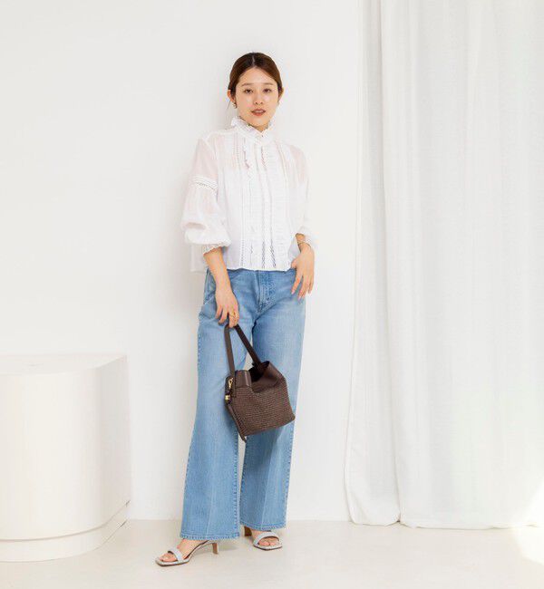 NOLLEY'S sophi「【MARILYN MOON】sheer starched cotton lace frilled ブラウス」|シャツ・ブラウス|