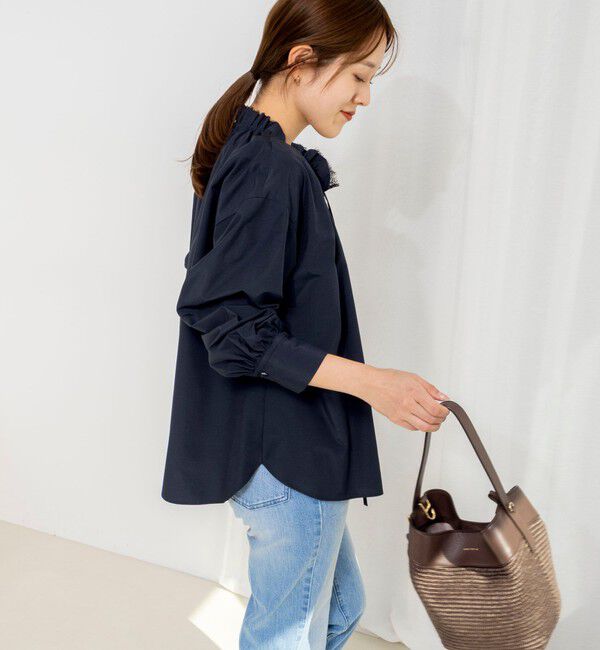 NOLLEY'S「ウォッシャブルフリル襟ブラウス」|シャツ・ブラウス|