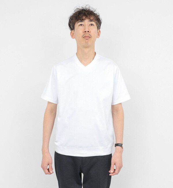 NOLLEY'S goodman「《ビジカジ対応》シルケットスムース VネックドレスTシャツ 26SS」|Tシャツ・カットソー|