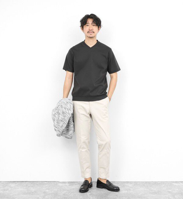 NOLLEY'S goodman「《ビジカジ対応》シルケットスムース VネックドレスTシャツ 26SS」|Tシャツ・カットソー|