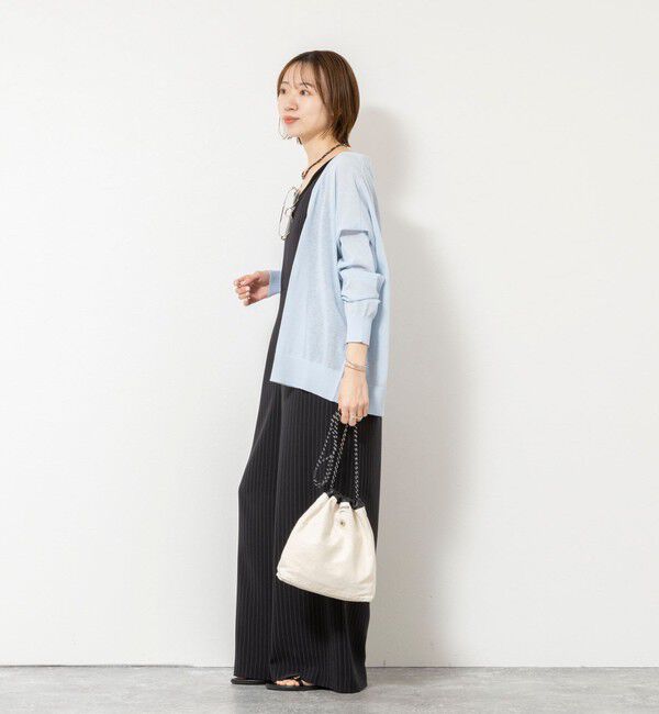 NOLLEY'S「《手洗い可能》コットンセルロース2WAYリラックスカーデ」|カーディガン|